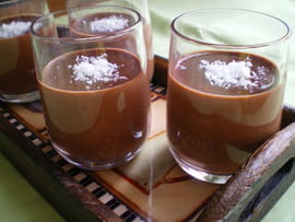 Panna cotta au chocolat et noix de coco