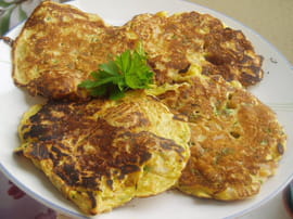 Galettes aux crevettes et carottes