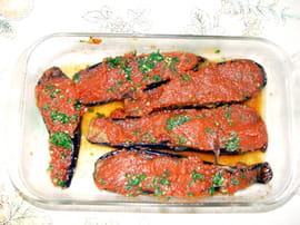Aubergines � la tomate