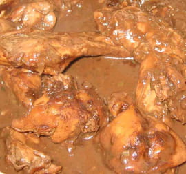Lapin � la moutarde de cacao