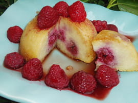 G�teau de semoule framboises-cassis
