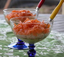 Perles du Japon au saumon fum� et guacamole
