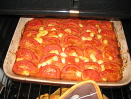 Gratin de riz au m�li-m�lo de tomates