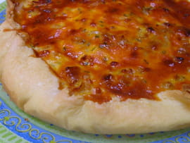 Tarte au ch�vre et mirabelles