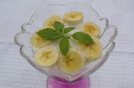 Perles du Japon au lait de coco et bananes