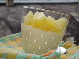 Panna cotta � la noix de coco et � l ananas