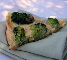 Quiche au brocoli et � la fourme d Ambert