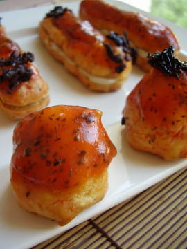 Eclairs et choux � la sardine glac�s tomatobasilic