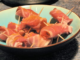 Bonbons de saint-jacques et pancetta