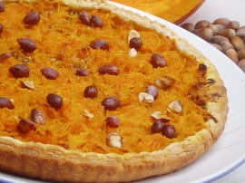 Tarte au potimarron et noisettes