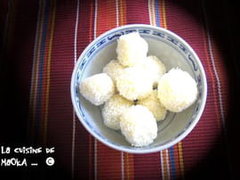 Truffes chocolat blanc et noix de coco