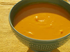 Velout� de potimarron au lait de coco