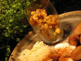 Chou-fleur  au curry et riz au citron