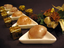 Marrons glac�s au jus de pommes vanill�