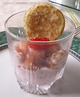 Verrine saumon-crevettes