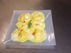 Ravioles de langoustine � la cr�me de vanille