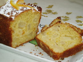 Cake aux poires et �corces de cl�mentines confites