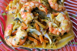 Wok d endives aux gambas