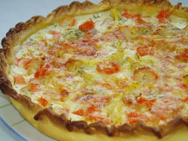 Tarte aux artichauts et surimi