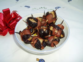 Pruneaux au foie gras et magret fum�