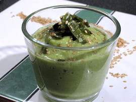 Velout� de courgettes au soja et au s�same
