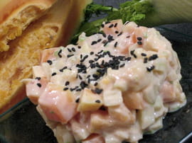 Tartare de fenouil et papaye au soja et s�same