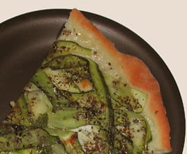 Pizza courgettes-jambon cru