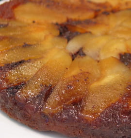 G�teau renvers� poires-chocolat