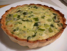 Quiche de poireaux au brie et au fromage blanc