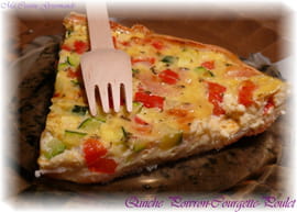 Quiche poivron, courgette, poulet
