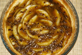 Tarte miroir aux poires et gel�e au r�glisse