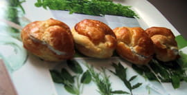 Choux � la cr�me de roquefort