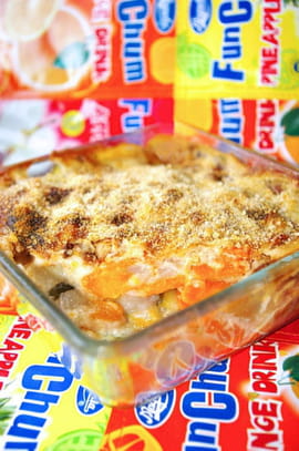 Gratin de l�gumes au bleu et aux noix