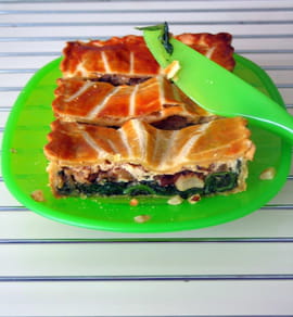 Tourte au fenouil caram�lis�, �pinards et tofu soyeux