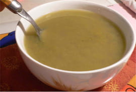 Velout� de haricots verts au parmesan