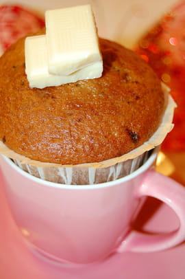 Muffin au caf� coeur blanc