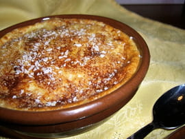 Gratin � la noix de coco et aux raisins secs