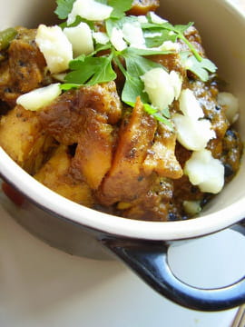 Curry de haddock aux noix de macadamia