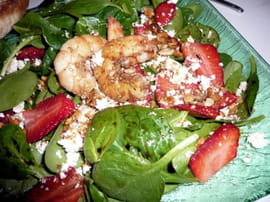 Salade �pinards fraises
