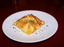 Pyramide feuillet�e au jambon et aux petits l�gumes