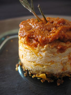 Mini cheesecake au ch�vre et aux tomates confites