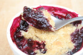 Crumble aux fruits rouges