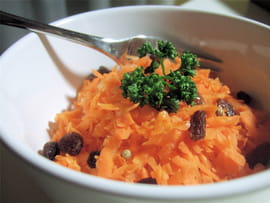Salade de carottes aux raisins et huile d argan
