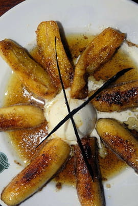 Bananes flamb�es au rhum et vanille de Tahiti