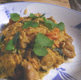 Curry de dinde aux courgettes et aux carottes
