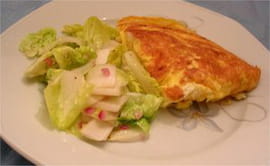Omelette au saumon