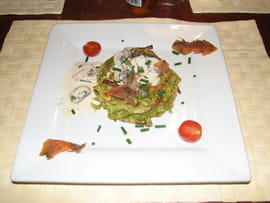 Nids au saumon fum� et � la mozzarella