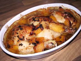 Poulet saveur p�che
