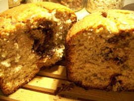 Cake bananes Nutella � la machine � pain