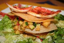 Mille-feuille au rouget et aux l�gumes